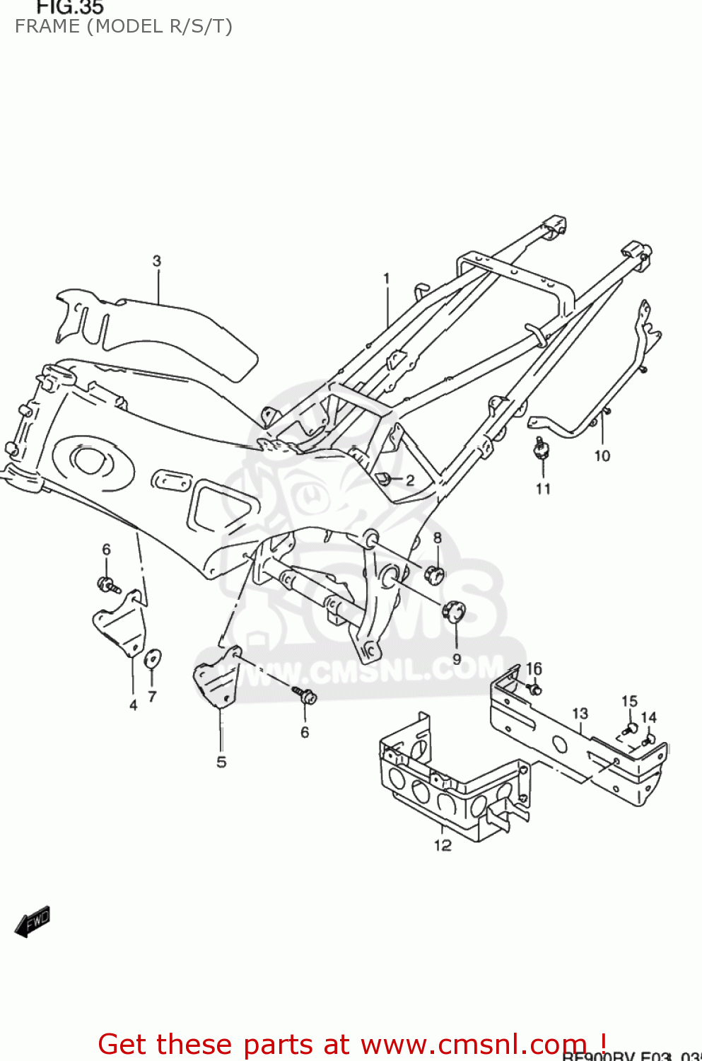 FRAME (MODEL R/S/T) RF900R 1994 (R) USA (E03)