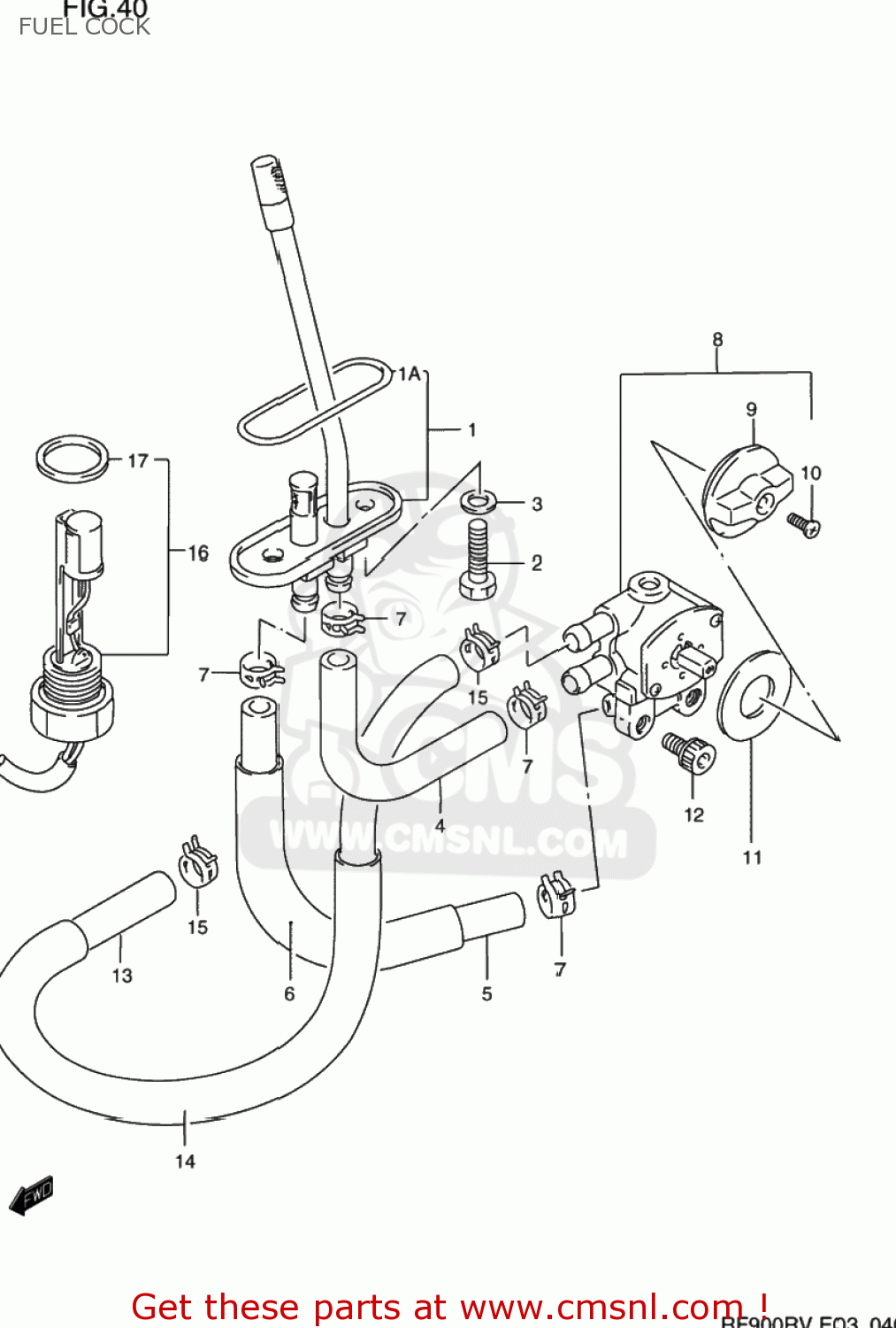 FUEL COCK RF900R 1994 (R) USA (E03)