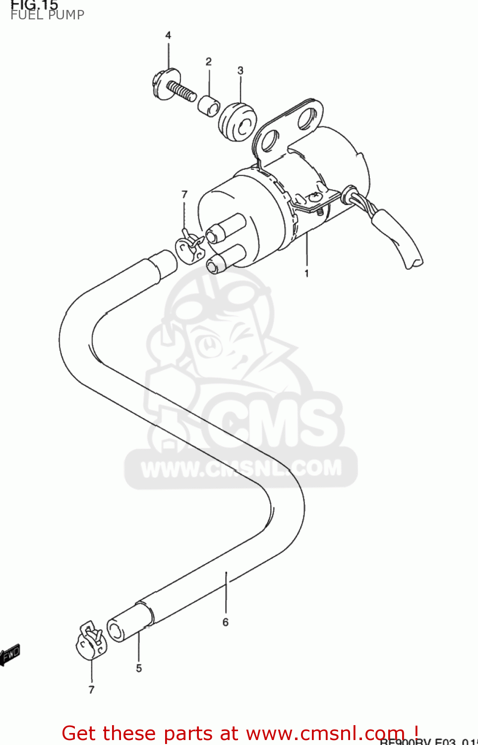 FUEL PUMP RF900R 1994 (R) USA (E03)