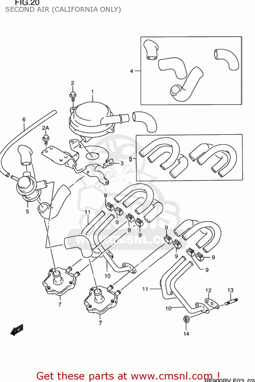 SECOND AIR (CALIFORNIA ONLY) RF900R 1994 (R) USA (E03)