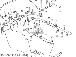 RADIATOR HOSE - RF900R 1994 (R) USA (E03)