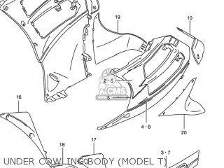 UNDER COWLING BODY (MODEL T) - RF900R 1994 (R) USA (E03)