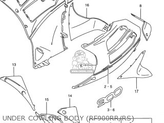UNDER COWLING BODY (RF900RR/RS) - RF900R 1994 (R) USA (E03)