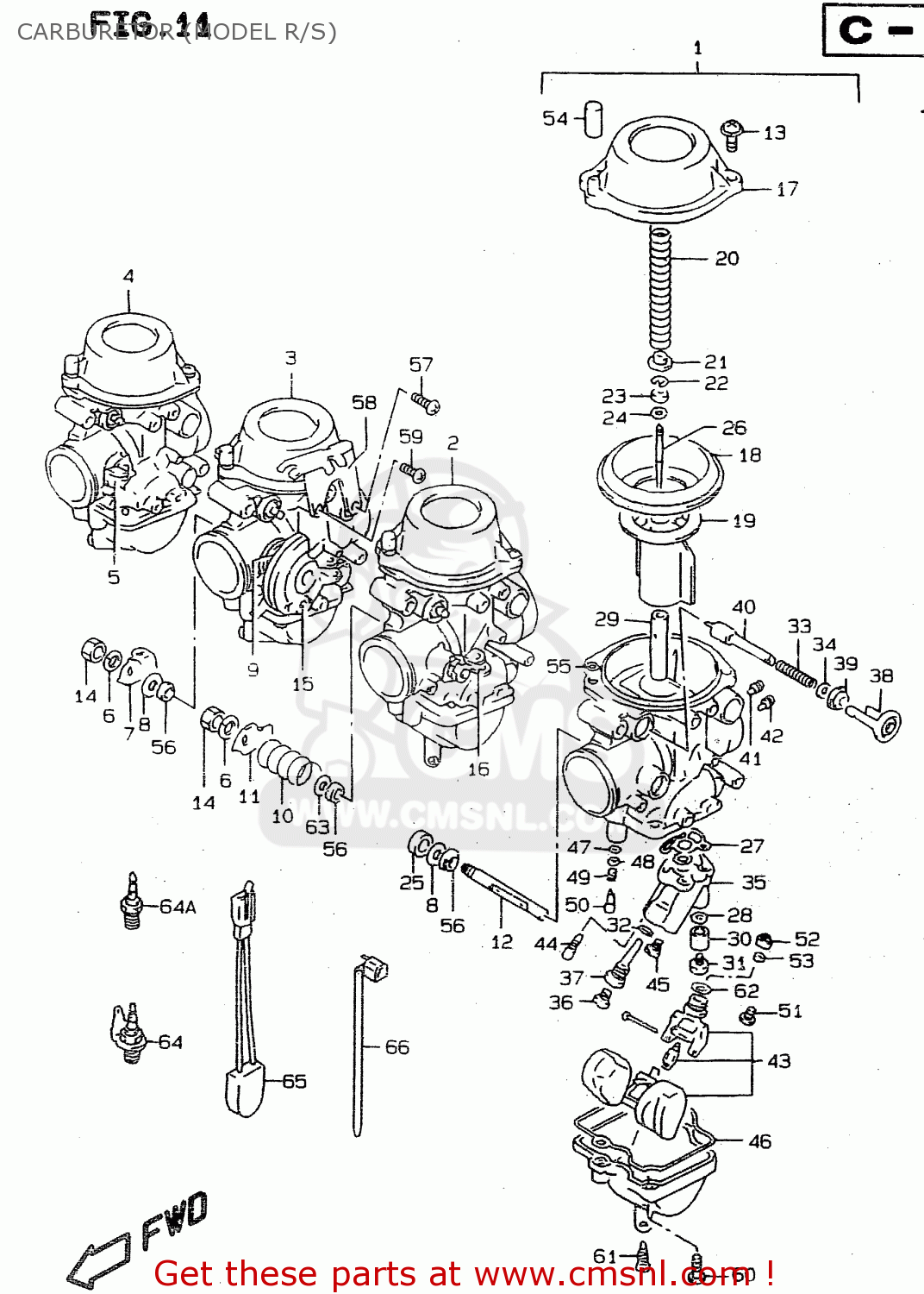 CARBURETOR (MODEL R/S) RF900R 1995 (S) (E02 E04 E18 E22 E24 E25 E34 E37)