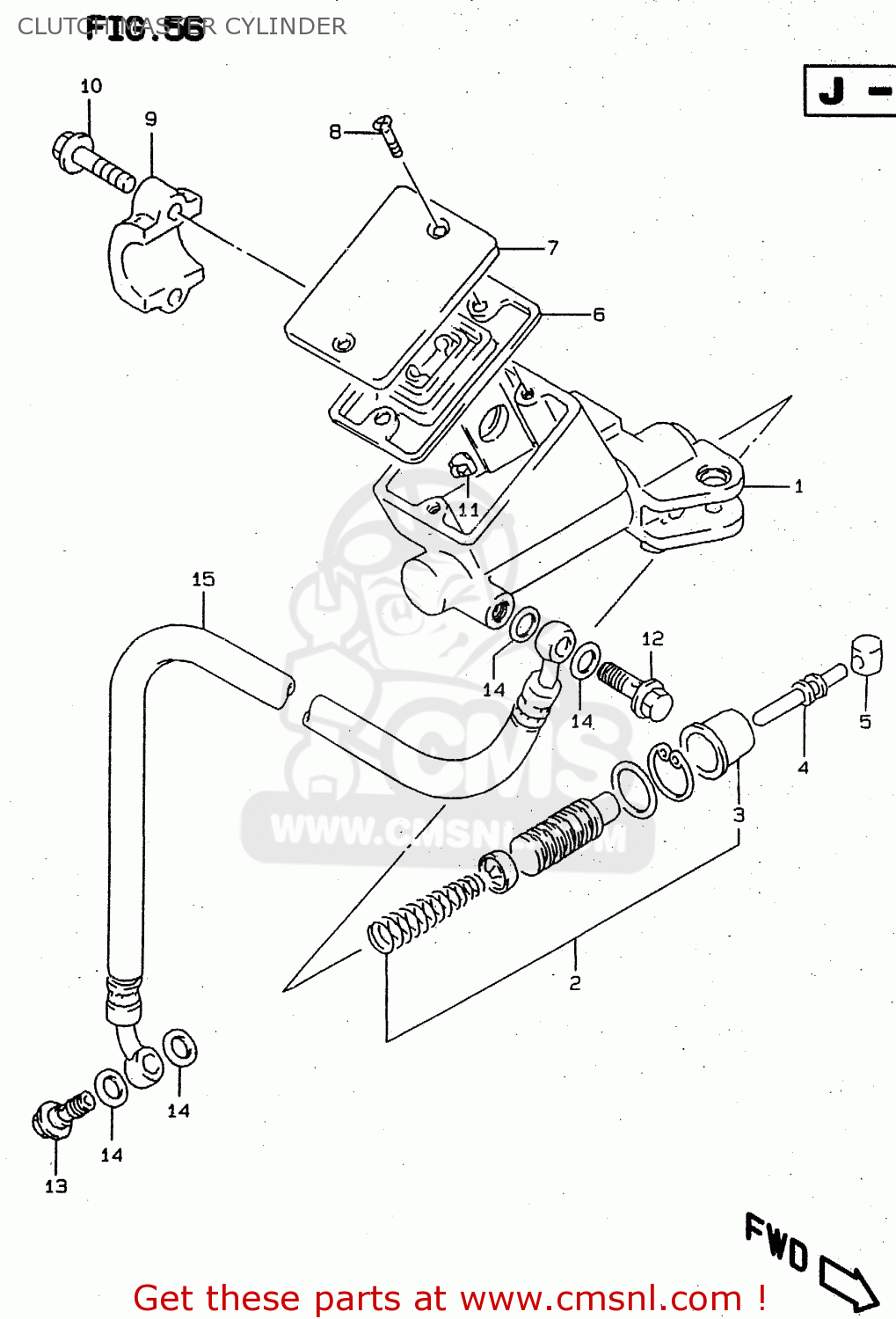 CLUTCH MASTER CYLINDER RF900R 1995 (S) (E02 E04 E18 E22 E24 E25 E34 E37)