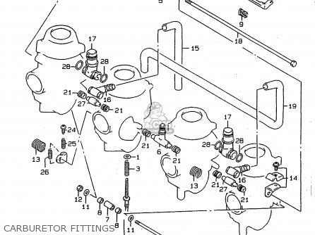 CARBURETOR FITTINGS - RF900R 1995 (S) (E02 E04 E18 E22 E24 E25 E34 E37)