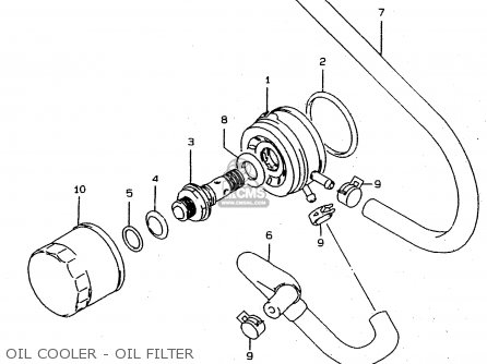OIL COOLER - OIL FILTER - RF900R 1995 (S) (E02 E04 E18 E22 E24 E25 E34 E37)