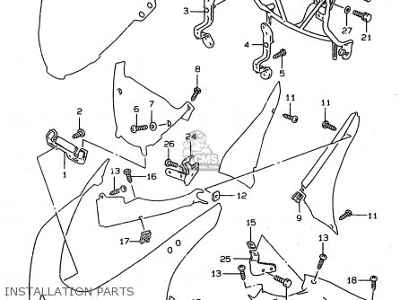 INSTALLATION PARTS - RF900R 1995 (S) (E02 E04 E18 E22 E24 E25 E34 E37)