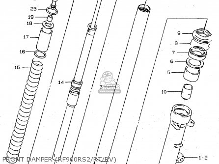 FRONT DAMPER (RF900RS2/RT/RV) - RF900R 1995 (S) (E02 E04 E18 E22 E24 E25 E34 E37)