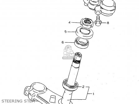 STEERING STEM - RF900R 1995 (S) (E02 E04 E18 E22 E24 E25 E34 E37)