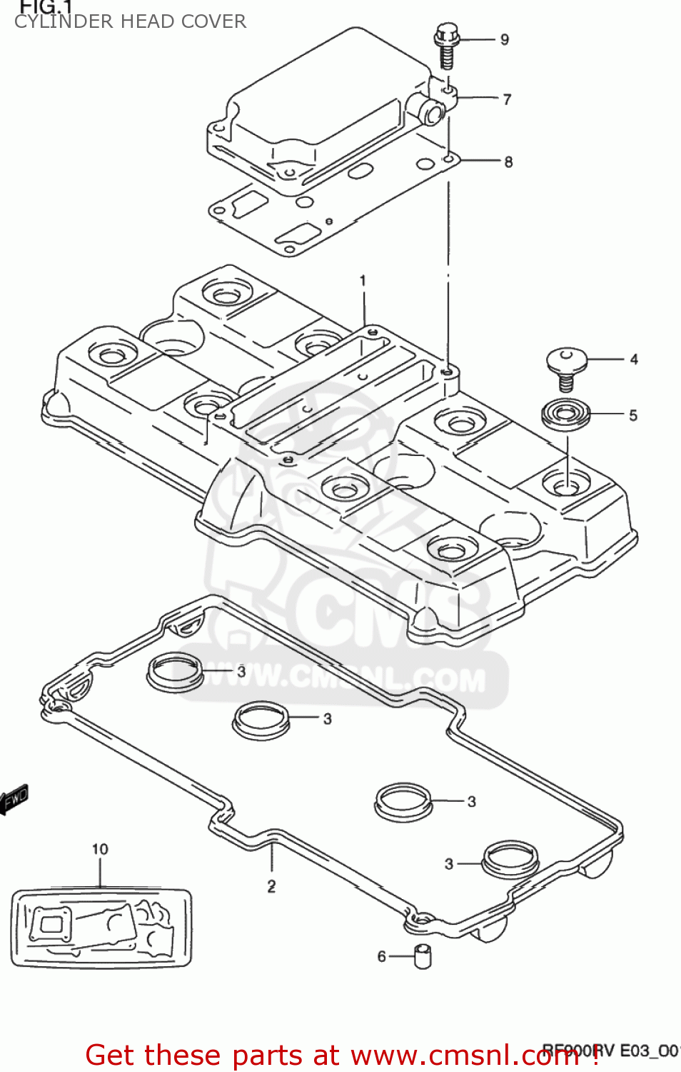 CYLINDER HEAD COVER RF900R 1995 (S) USA (E03)