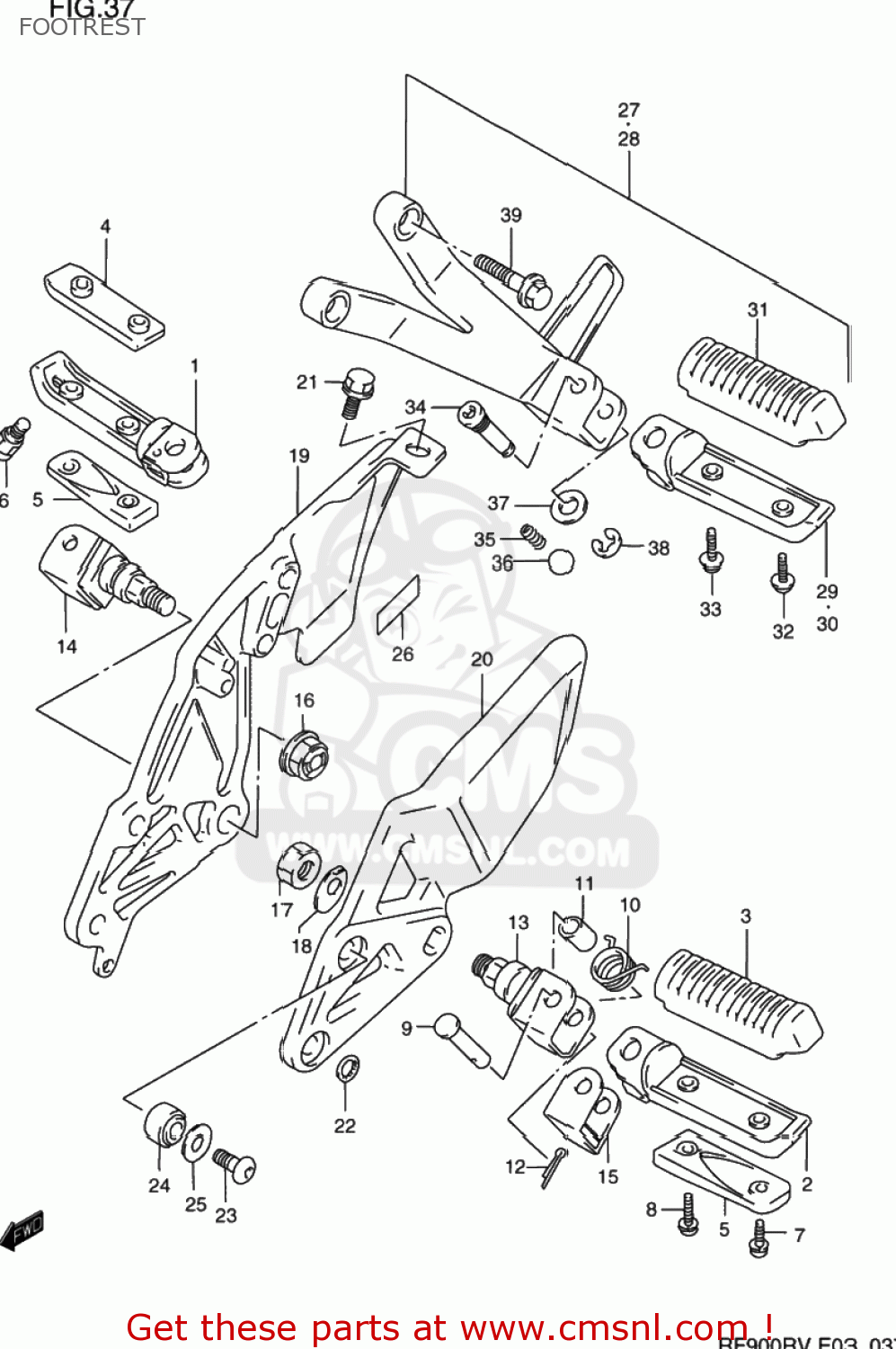 FOOTREST RF900R 1995 (S) USA (E03)