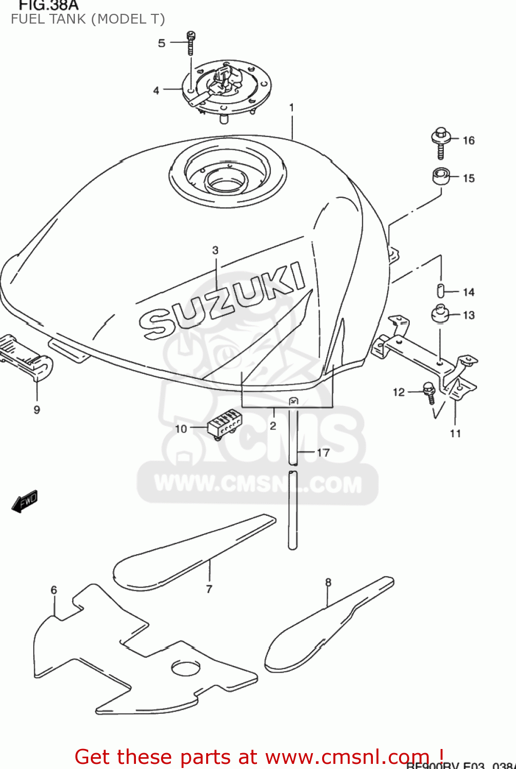 FUEL TANK (MODEL T) RF900R 1995 (S) USA (E03)