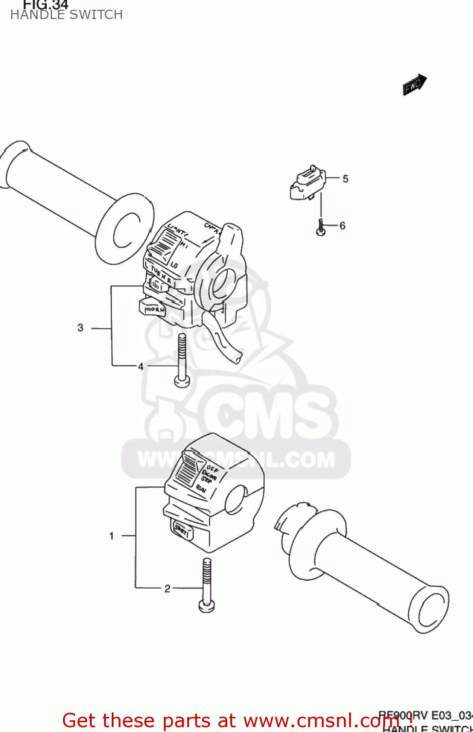 HANDLE SWITCH RF900R 1995 (S) USA (E03)