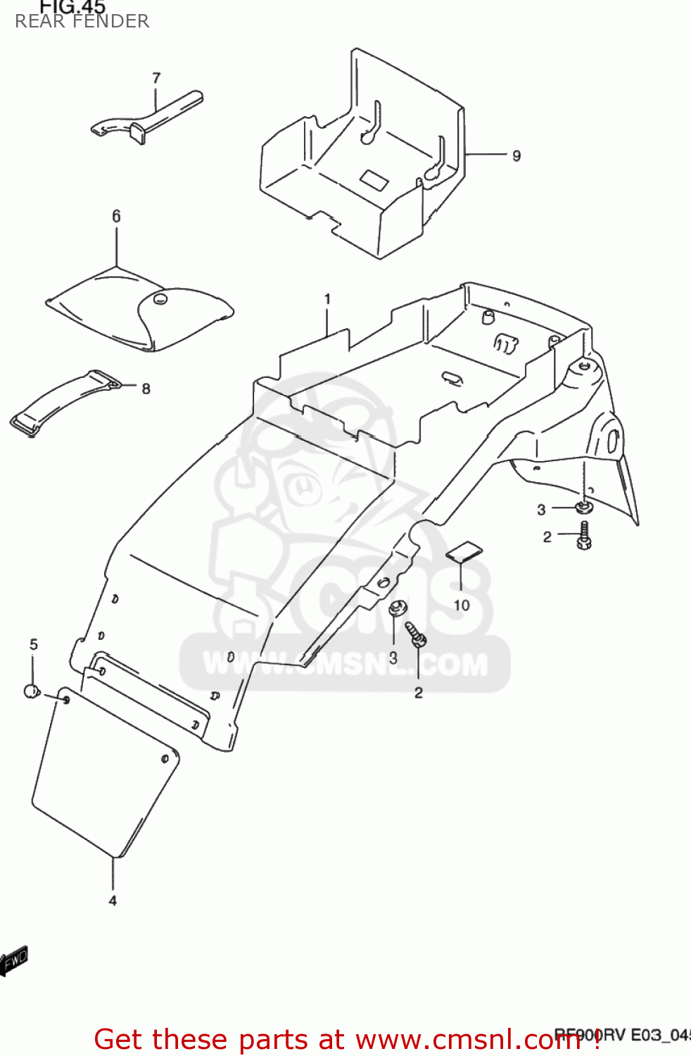 REAR FENDER RF900R 1995 (S) USA (E03)