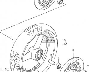 FRONT WHEEL - RF900R 1995 (S) USA (E03)