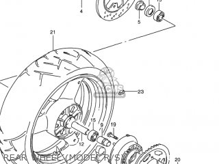 REAR WHEEL (MODEL R/S) - RF900R 1995 (S) USA (E03)