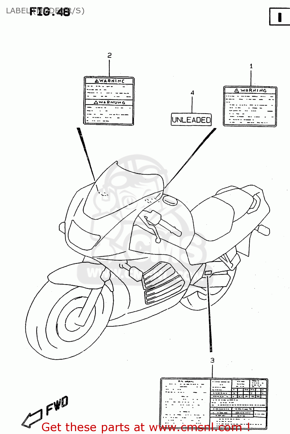 LABEL (MODEL R/S) RF900R 1995 (S2) (E02 E04 E18 E22 E24 E25 E34 E37)