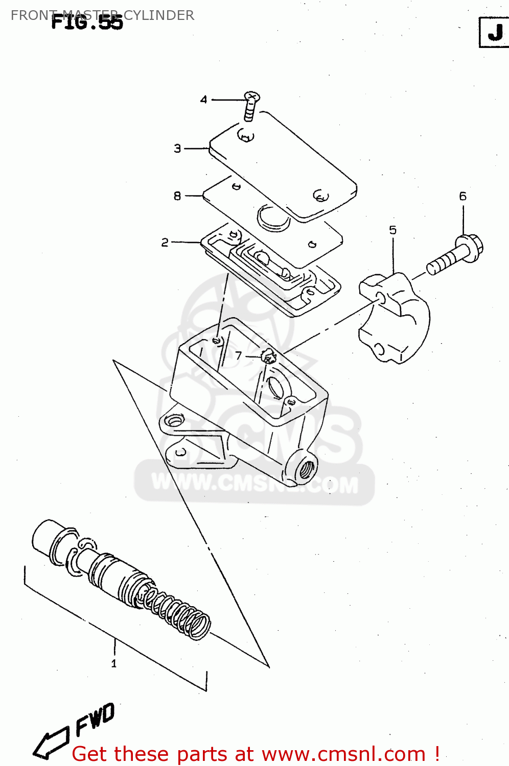 FRONT MASTER CYLINDER RF900R 1995 (S2) (E02 E04 E18 E22 E24 E25 E34 E37)