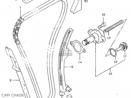 CAM CHAIN - RF900R 1995 (S2) (E02 E04 E18 E22 E24 E25 E34 E37)
