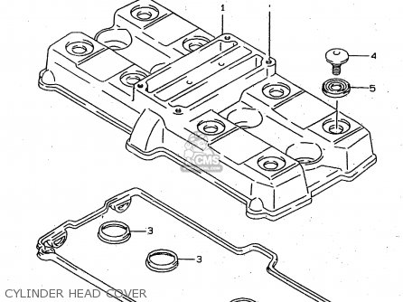 CYLINDER HEAD COVER - RF900R 1995 (S2) (E02 E04 E18 E22 E24 E25 E34 E37)