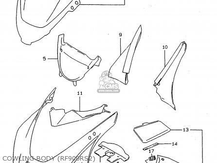 COWLING BODY (RF900RS2) - RF900R 1995 (S2) (E02 E04 E18 E22 E24 E25 E34 E37)