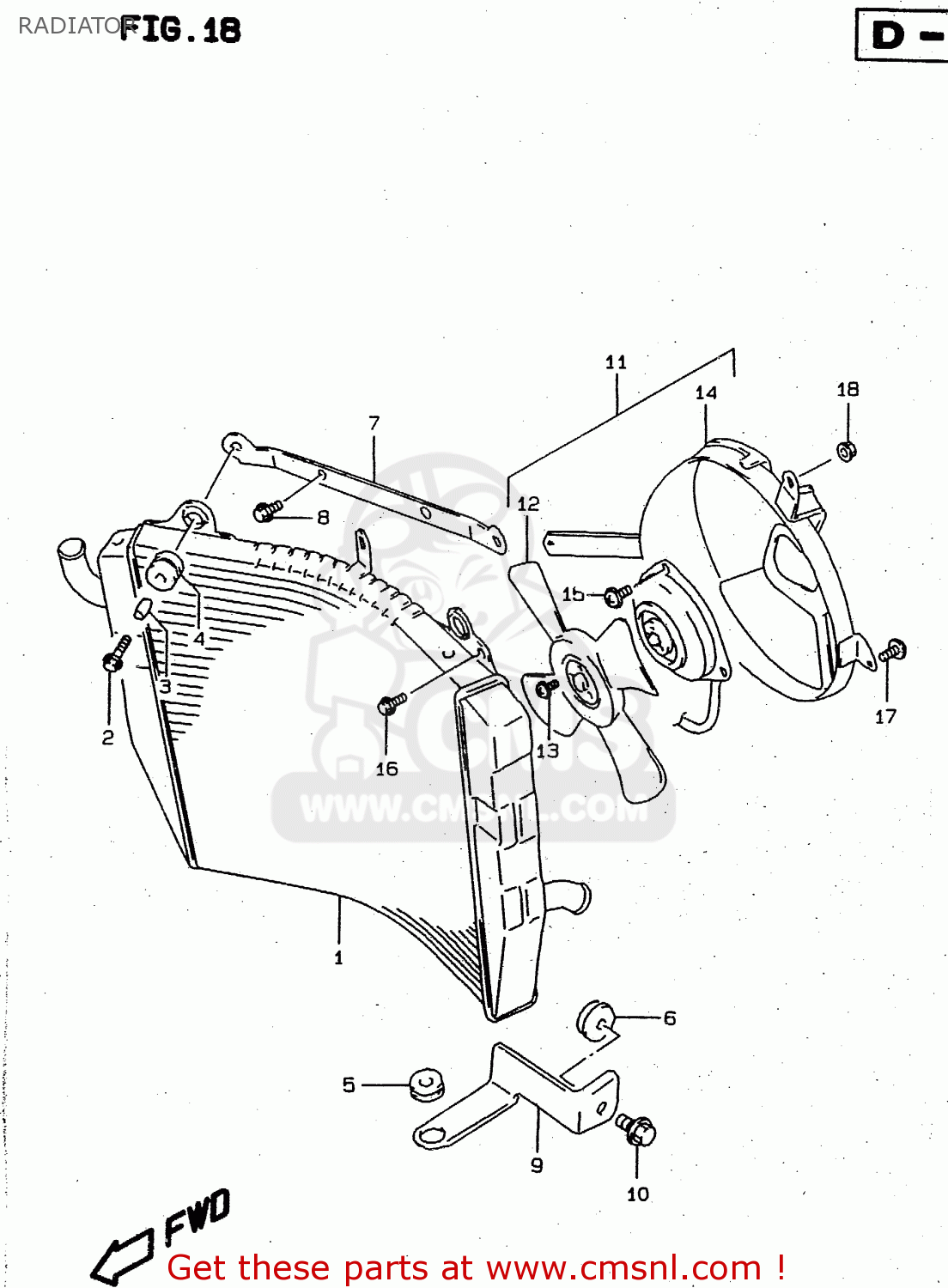 RADIATOR RF900R 1996 (T) (E02 E04 E18 E22 E24 E25 E34 E37 E39)
