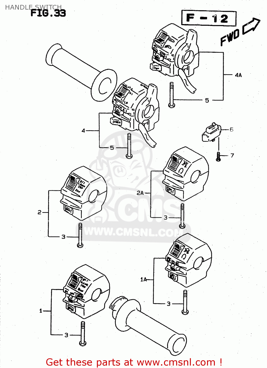 HANDLE SWITCH RF900R 1996 (T) (E02 E04 E18 E22 E24 E25 E34 E37 E39)