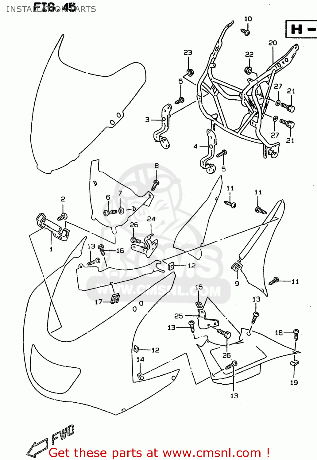 INSTALLATION PARTS RF900R 1996 (T) (E02 E04 E18 E22 E24 E25 E34 E37 E39)