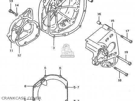 CRANKCASE COVER - RF900R 1996 (T) (E02 E04 E18 E22 E24 E25 E34 E37 E39)