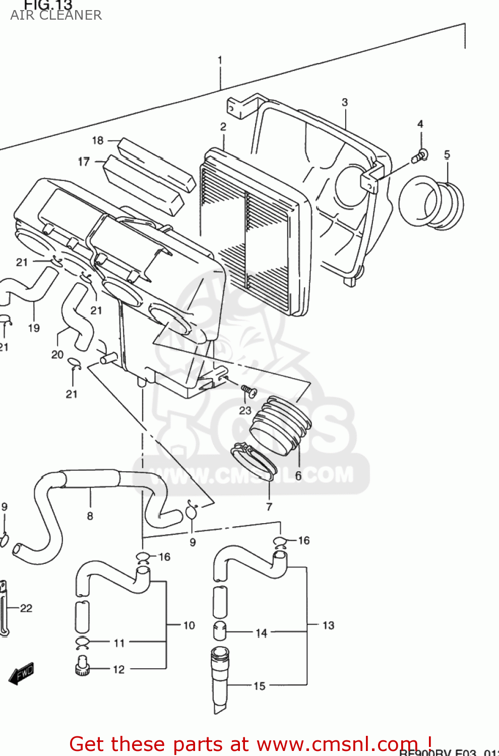 AIR CLEANER RF900R 1996 (T) USA (E03)