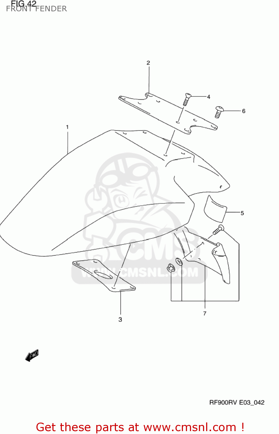 FRONT FENDER RF900R 1996 (T) USA (E03)