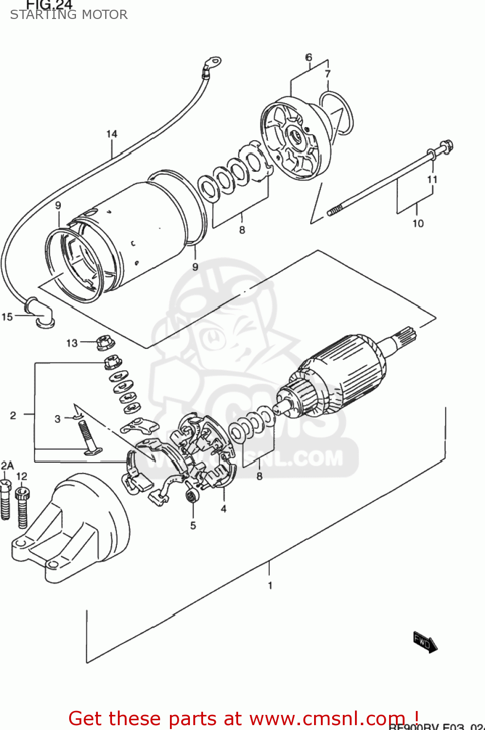 STARTING MOTOR RF900R 1996 (T) USA (E03)