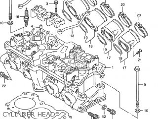 CYLINDER HEAD - RF900R 1996 (T) USA (E03)
