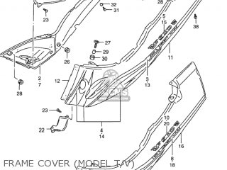 FRAME COVER (MODEL T/V) - RF900R 1996 (T) USA (E03)