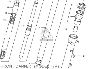 FRONT DAMPER  (MODEL T/V) - RF900R 1996 (T) USA (E03)