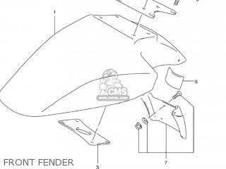 FRONT FENDER - RF900R 1996 (T) USA (E03)