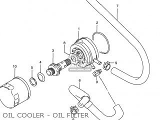 OIL COOLER - OIL FILTER - RF900R 1996 (T) USA (E03)
