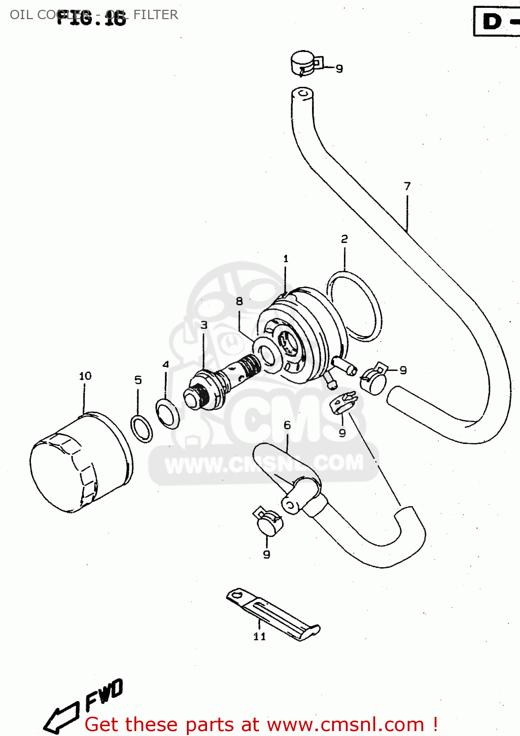 OIL COOLER - OIL FILTER RF900R 1997 (V) (E02 E04 E22 E24 E25 E34)