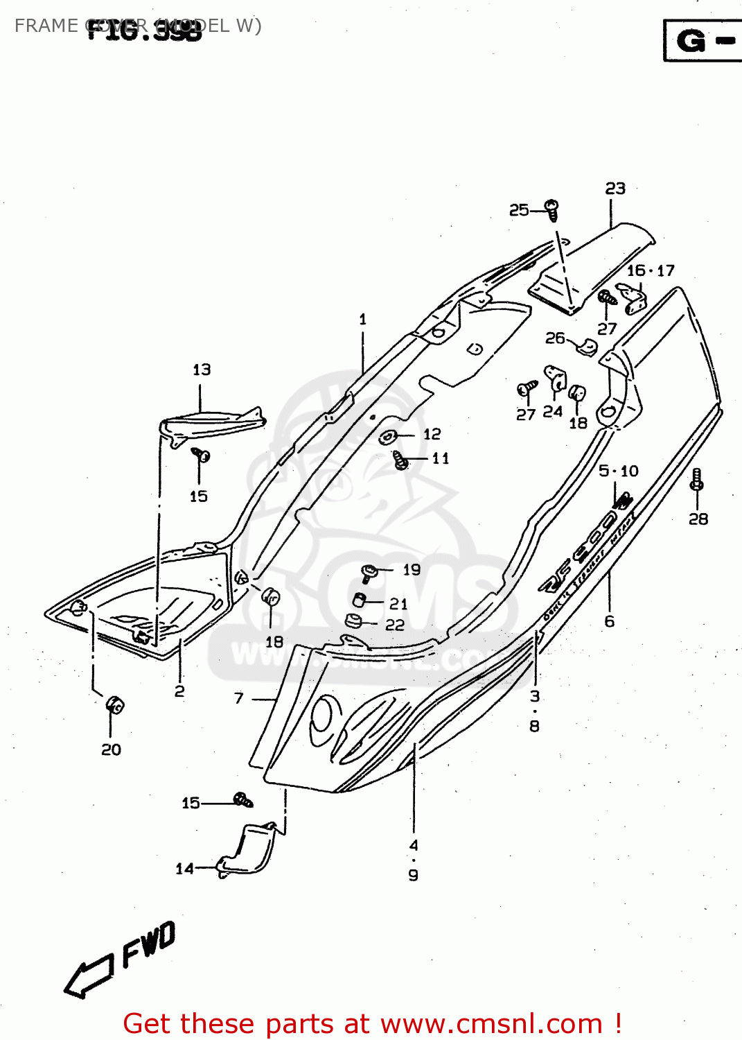 FRAME COVER (MODEL W) RF900R 1997 (V) (E02 E04 E22 E24 E25 E34)