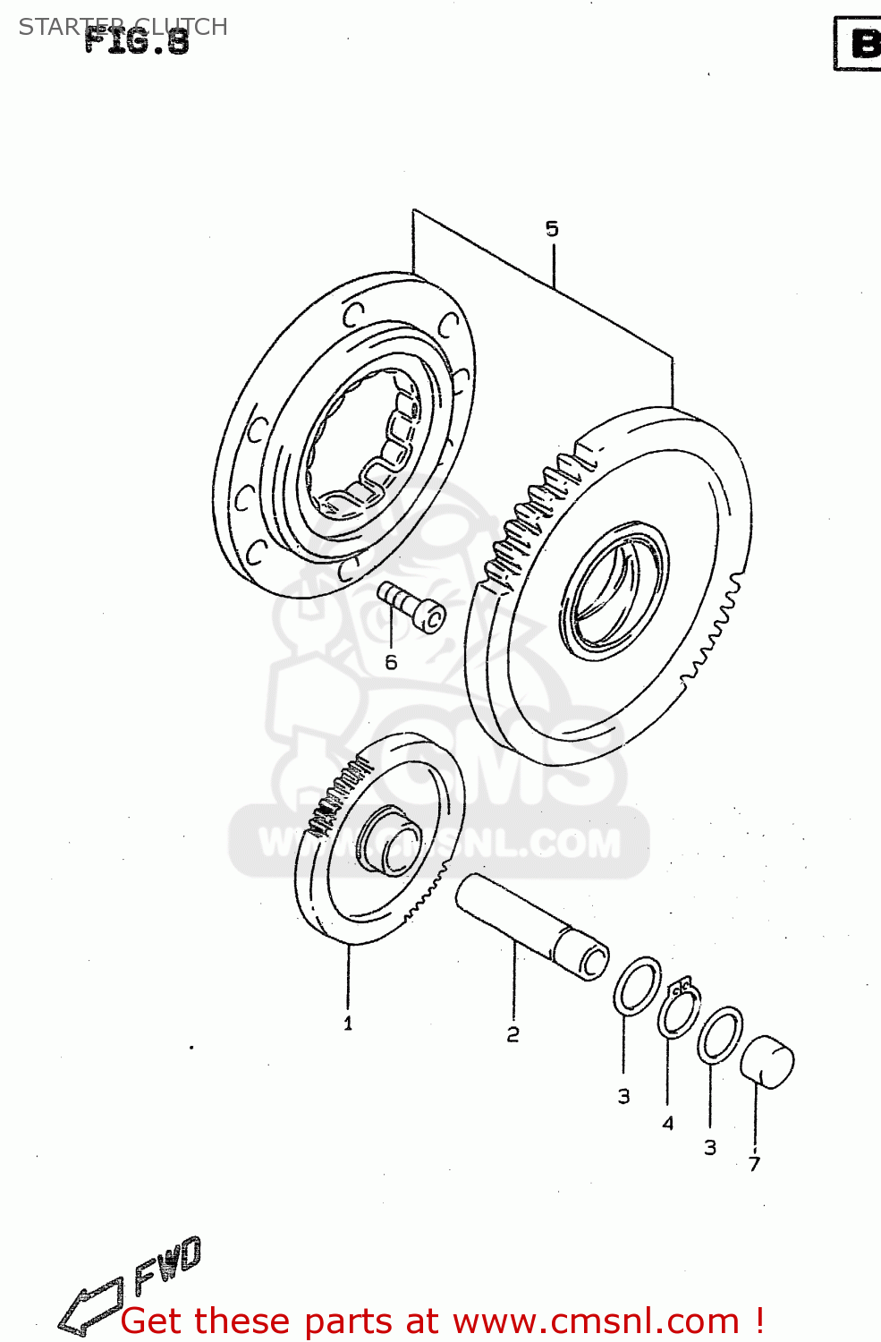 STARTER CLUTCH RF900R 1997 (V) (E02 E04 E22 E24 E25 E34)