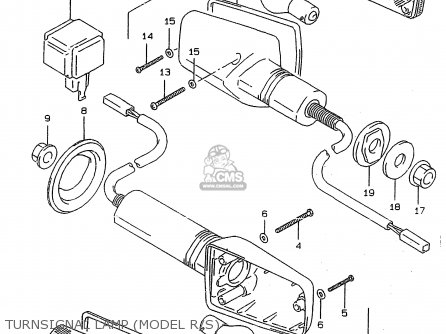 TURNSIGNAL LAMP (MODEL R/S) - RF900R 1997 (V) (E02 E04 E22 E24 E25 E34)