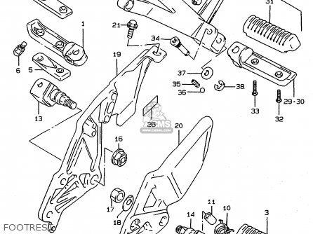 FOOTREST - RF900R 1997 (V) (E02 E04 E22 E24 E25 E34)