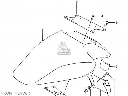 FRONT FENDER - RF900R 1997 (V) (E02 E04 E22 E24 E25 E34)