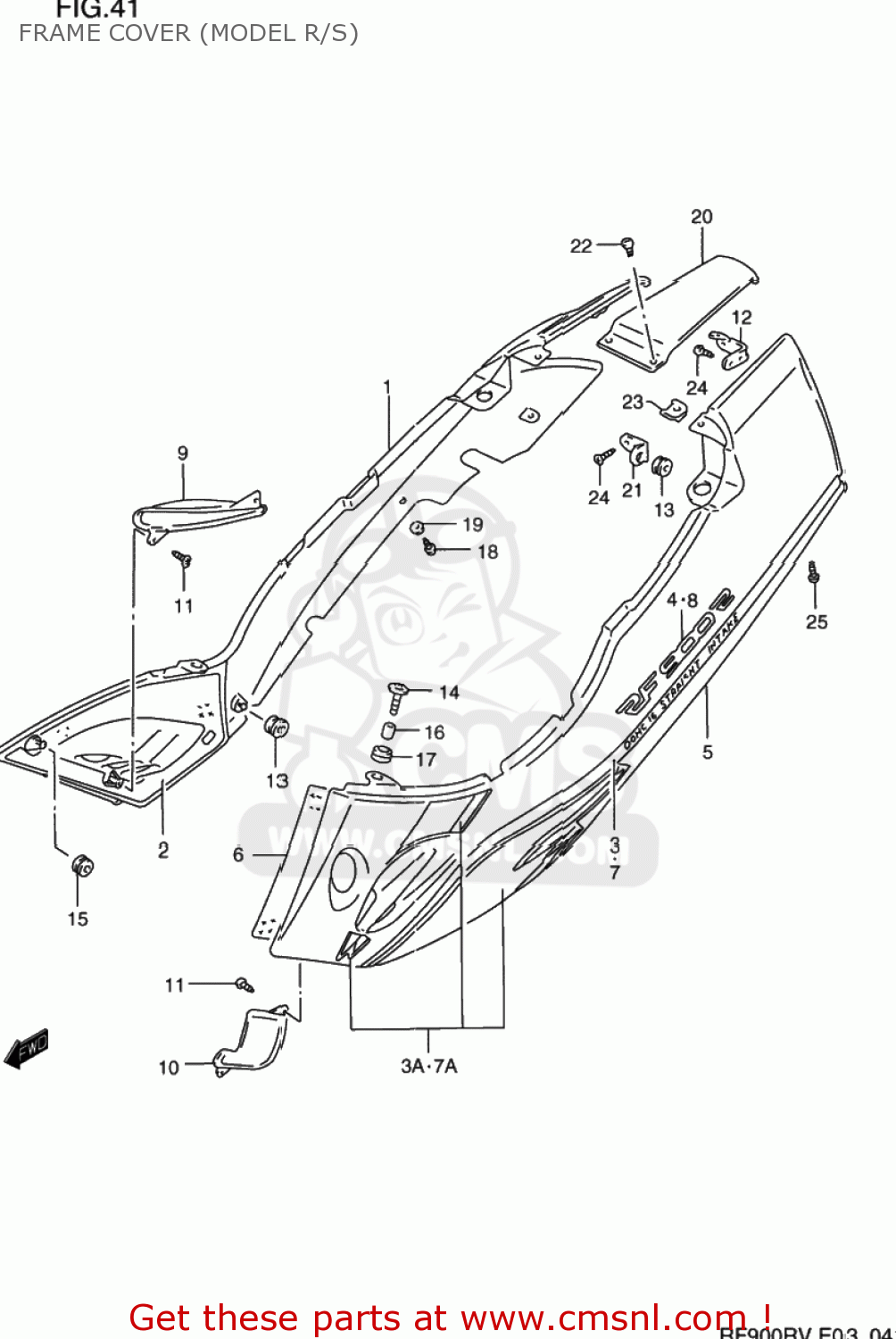 FRAME COVER (MODEL R/S) RF900R 1997 (V) USA (E03)