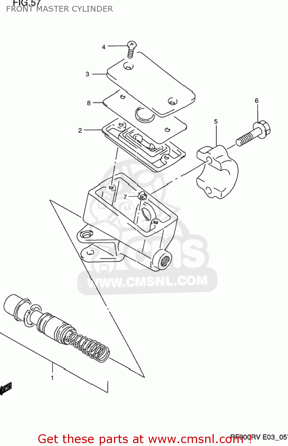 FRONT MASTER CYLINDER RF900R 1997 (V) USA (E03)
