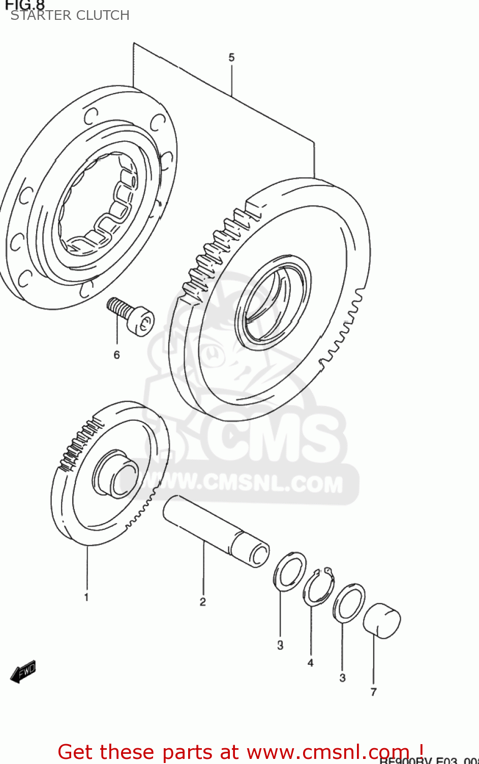 STARTER CLUTCH RF900R 1997 (V) USA (E03)