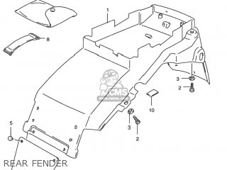 REAR FENDER - RF900R 1997 (V) USA (E03)