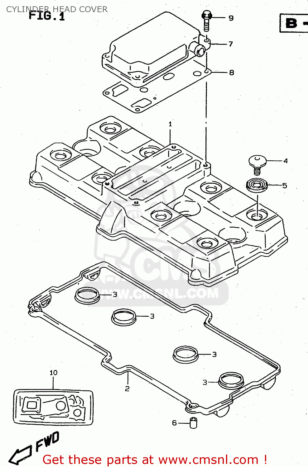 CYLINDER HEAD COVER RF900R 1998 (W) (E02 E04 E18 E22 E24 E25 E34 E39) / P37