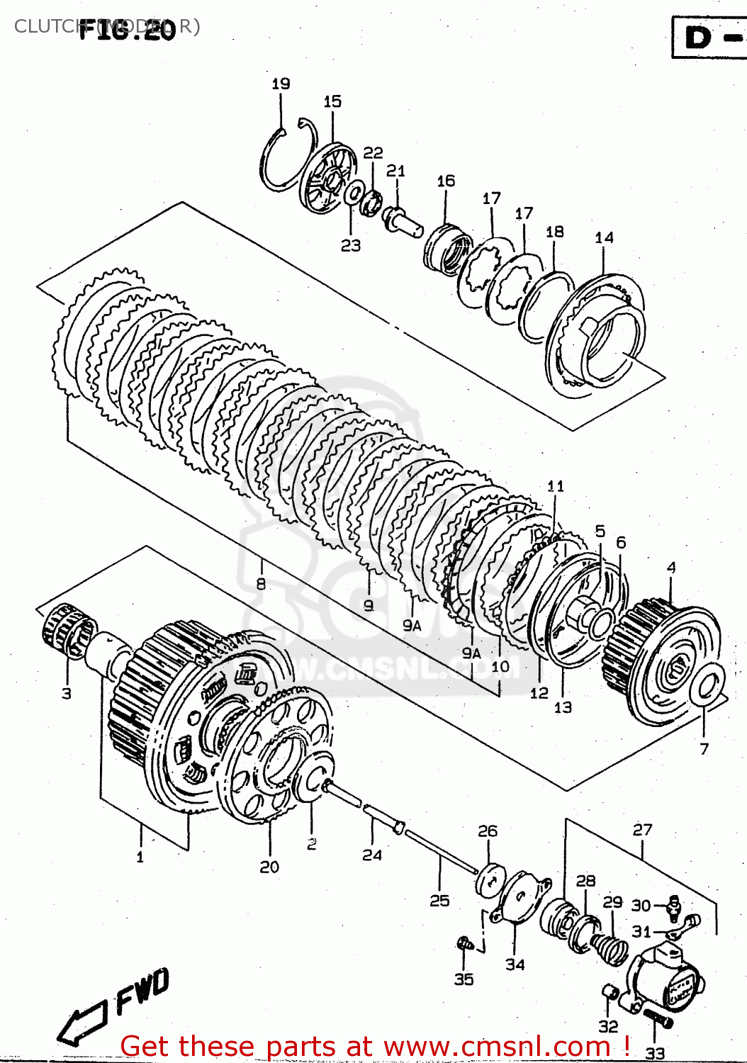 CLUTCH (MODEL R) RF900R 1998 (W) (E02 E04 E18 E22 E24 E25 E34 E39) / P37